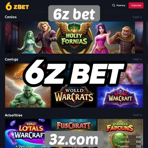 Diversidade de jogos disponíveis na 6z bet